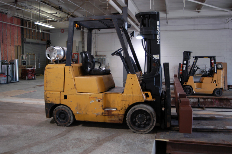 yellow-forklift-parked